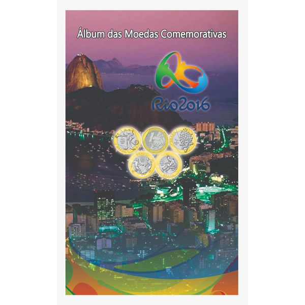 Álbum para moedas das Olimpíadas modelo 3 Rio 2016 - Compacto