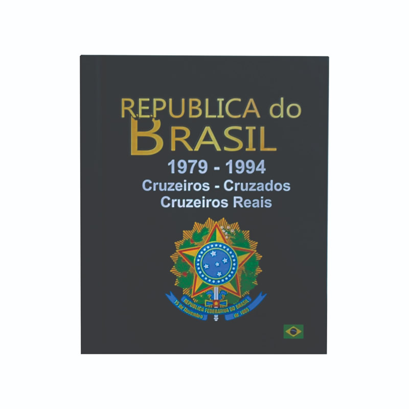 Álbum para moedas do Cruzeiro ao Cruzeiro Real 1979 ate 1994   -   LUXO